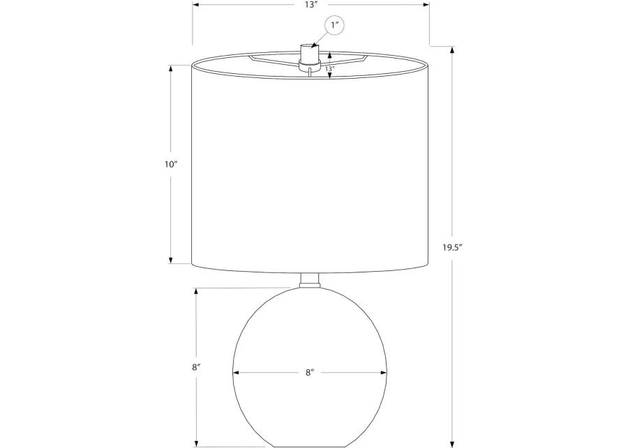 20 Inch Gray Concrete Table Lamp