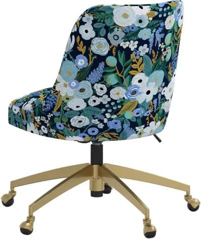 Rifle Paper Co. Oxford Garden Party Blue Office Chair