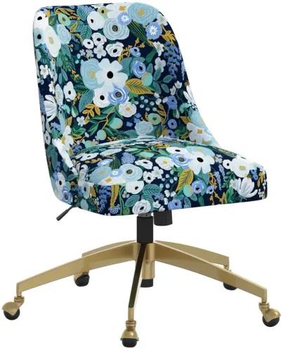 Rifle Paper Co. Oxford Garden Party Blue Office Chair