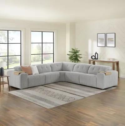 Azalea Shadow Gray 5-Piece Power Reclining Sectional