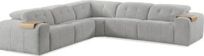 Azalea Shadow Gray 5-Piece Power Reclining Sectional