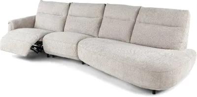 Parisian Cobblestone Power Reclining Sofa with Attached Right Side...