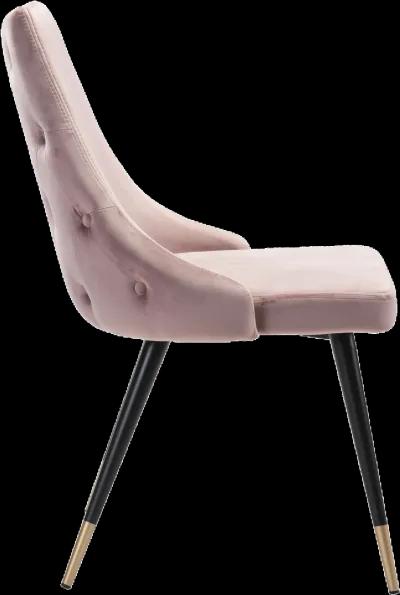 Piccolo Pink Velvet Dining Chair, Set of 2