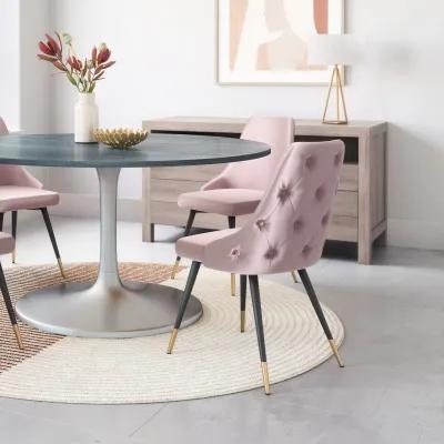 Piccolo Pink Velvet Dining Chair, Set of 2