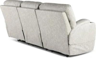 Jaguar Pebble Power Reclining Sofa with Headrest and Lumbar