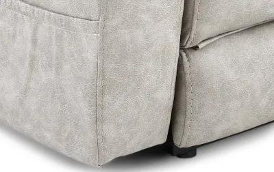 Jaguar Pebble Power Reclining Sofa with Headrest and Lumbar