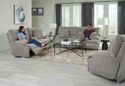 Renaldo Stone Gray Zero Gravity Power Reclining Loveseat