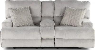 Renaldo Stone Gray Zero Gravity Power Reclining Loveseat