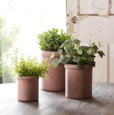 Small 9.25 Inch Terra Cotta Crock Planter