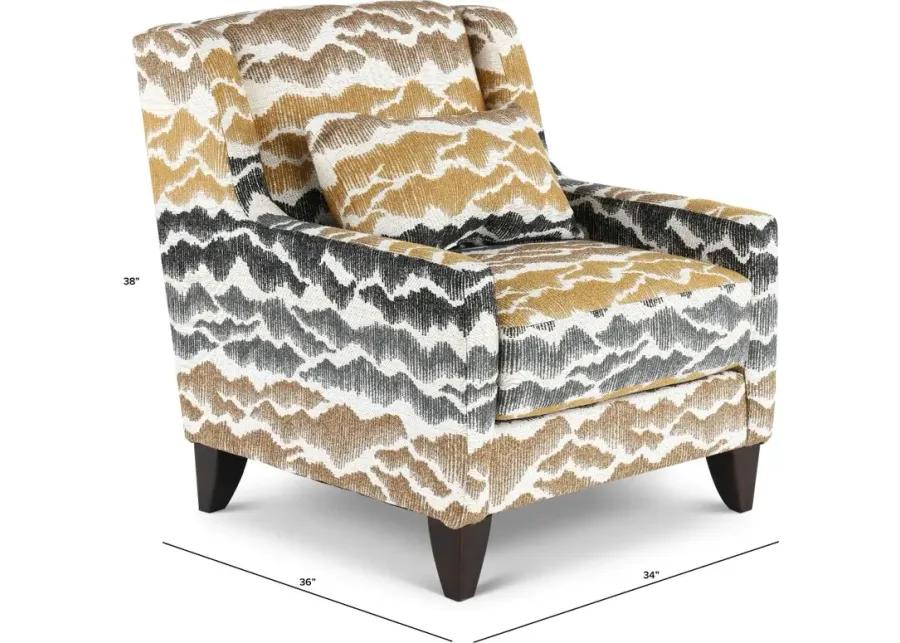 Cody Beige and Gray Accent Chair