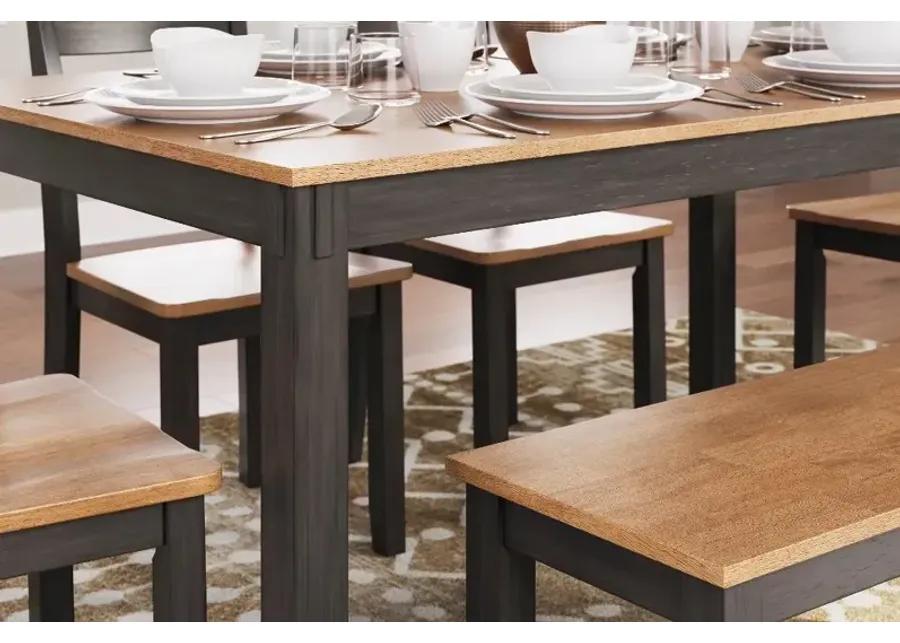 Sturlay Brown and Natural 6 Piece Dining Set