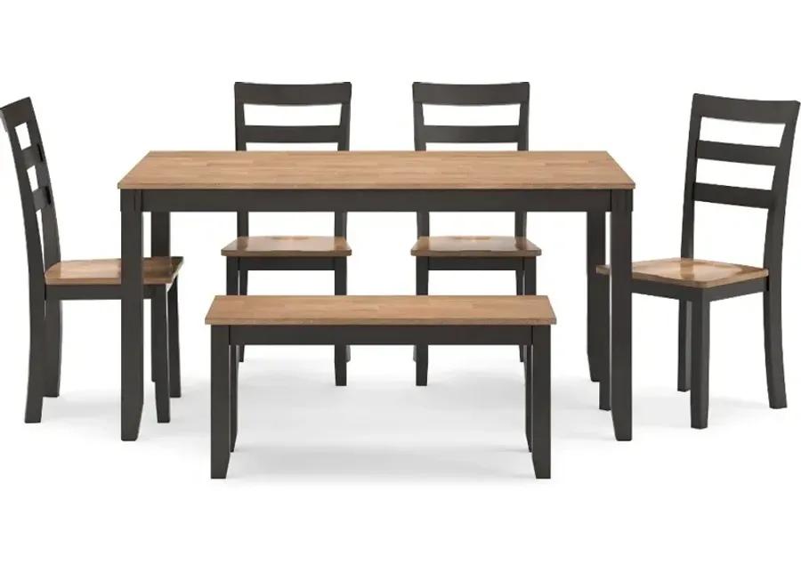 Sturlay Brown and Natural 6 Piece Dining Set