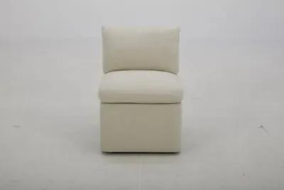 Banquet Frost White Upholstered Dining Chair