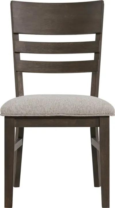 Hearst Dark Brown and Gray Upholstered Dining Chair