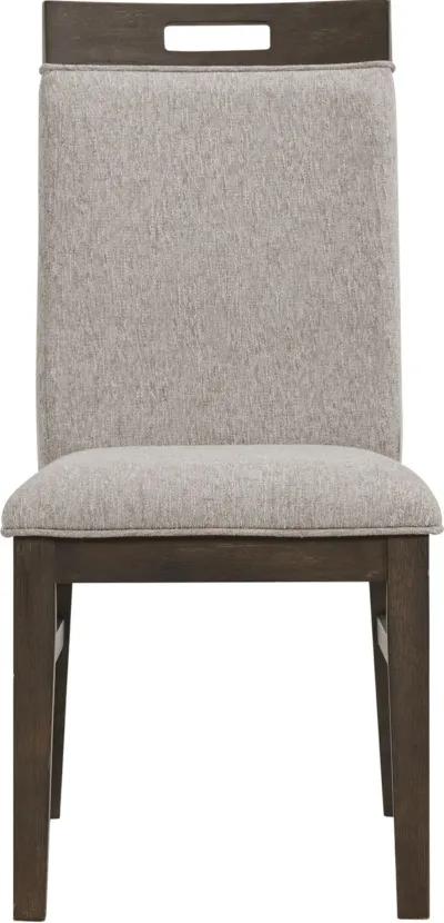 Hearst Dark Brown and Gray Upholstered Dining Chair