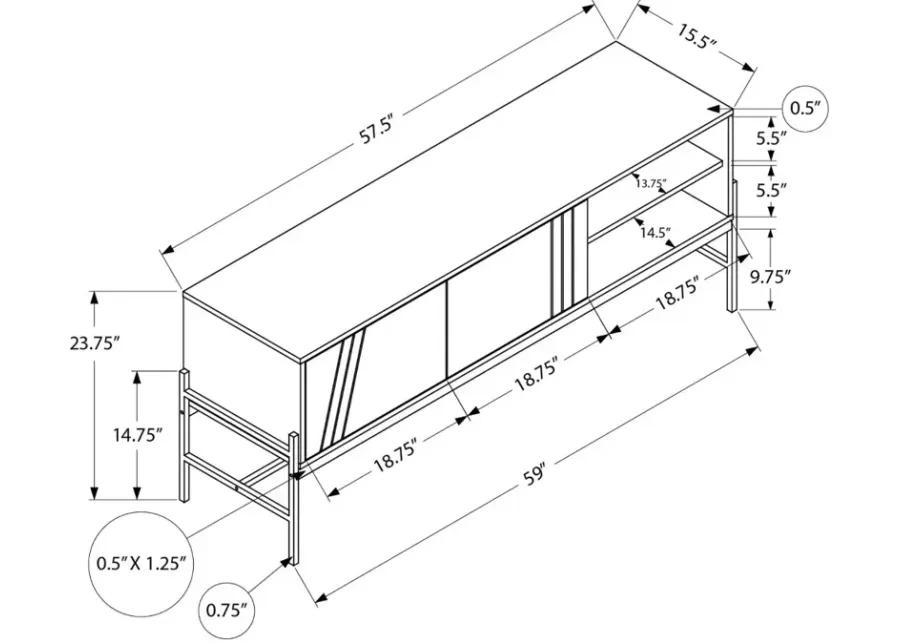 Monarch Black Laminate TV Stand