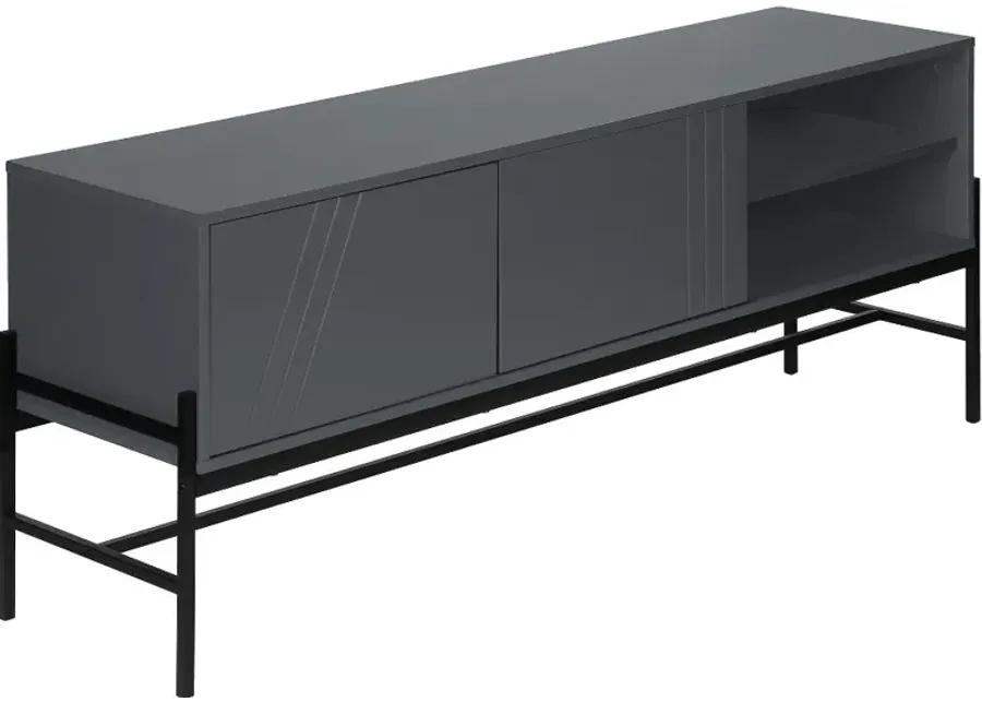 Florence Gray Modern Two Door TV Stand