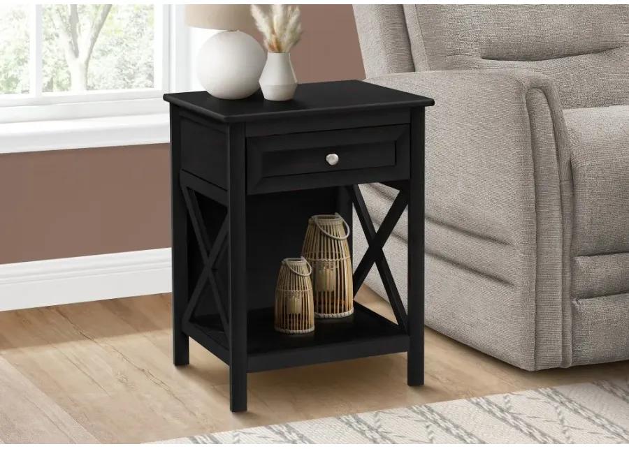 Spring Two Tier Black Accent Table