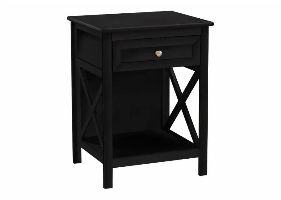 Spring Two Tier Black Accent Table