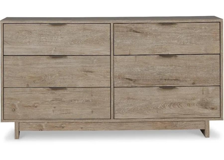 Kara Natural Six Drawer Dresser