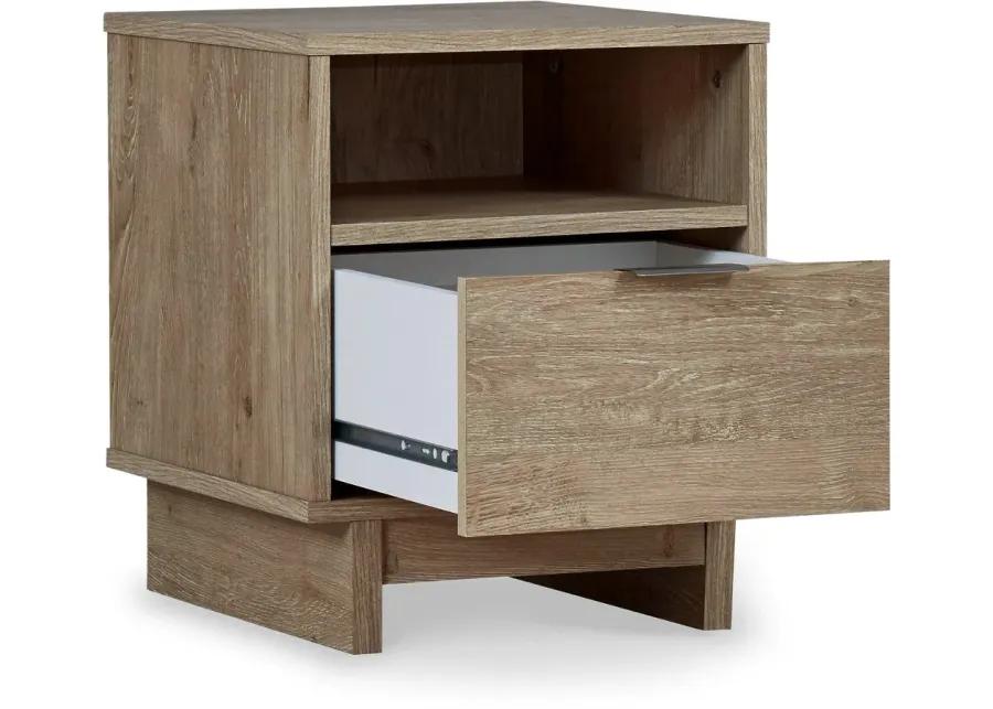 Kara Natural One Drawer Nightstand