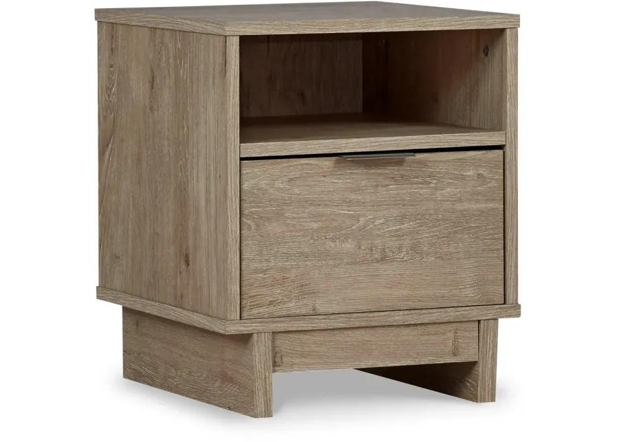 Kara Natural One Drawer Nightstand