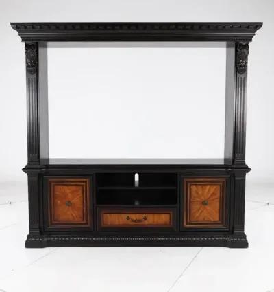 Grand Estates Black and Cinnamon Entertainment Center