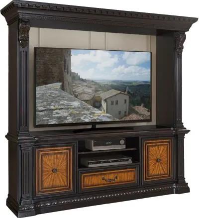 Grand Estates Black and Cinnamon Entertainment Center