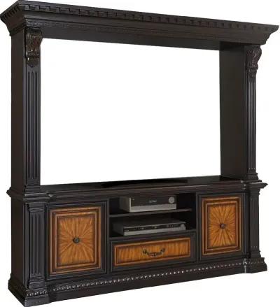 Grand Estates Black and Cinnamon Entertainment Center