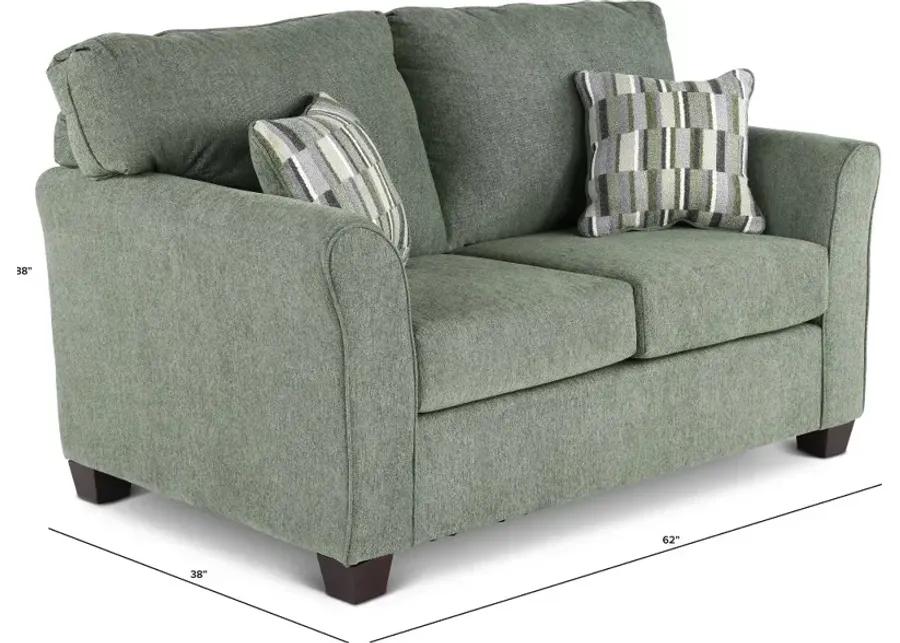 Wall St. Green Loveseat