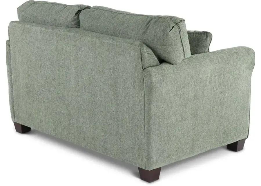 Wall St. Green Loveseat