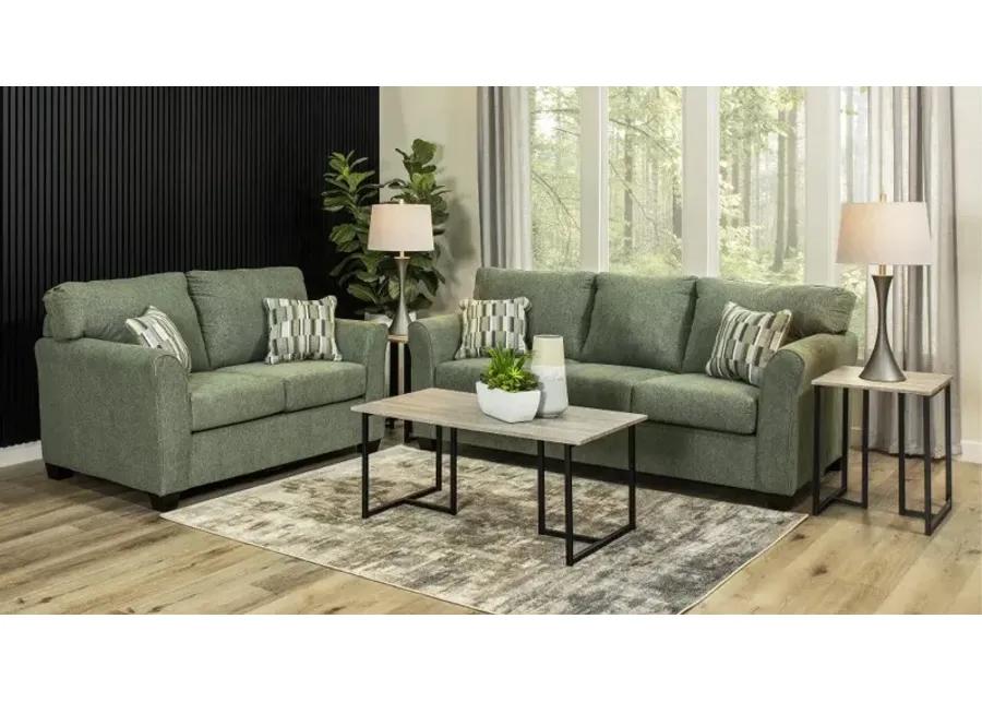 Wall St. Green Loveseat