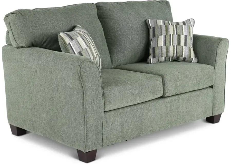 Wall St. Green Loveseat