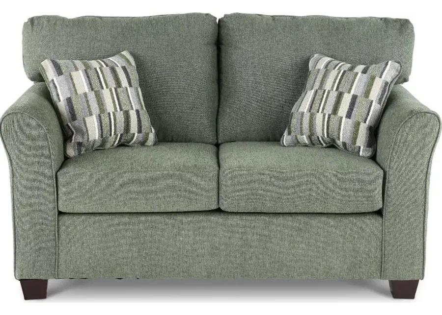 Wall St. Green Loveseat