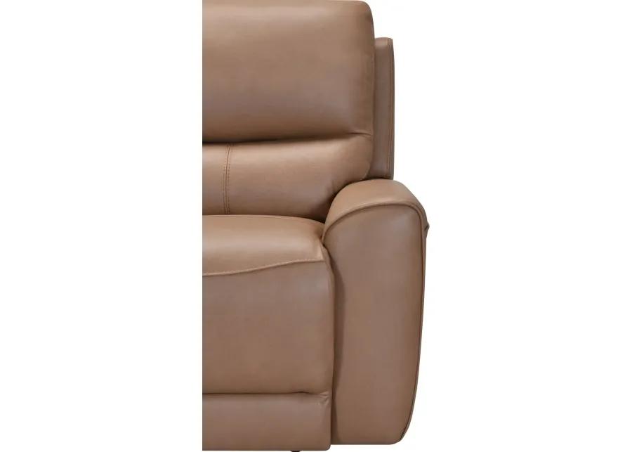 Rangers Brown Power Reclining Loveseat with Power Headrests and Lumbar