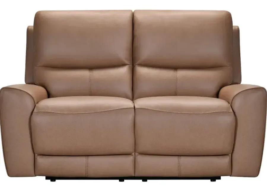 Rangers Brown Power Reclining Loveseat with Power Headrests and Lumbar