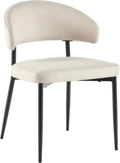 Alexis Ivory Curved Back Dining Chair - Set of 2