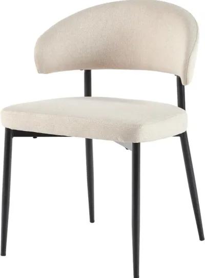 Alexis Ivory Curved Back Dining Chair - Set of 2