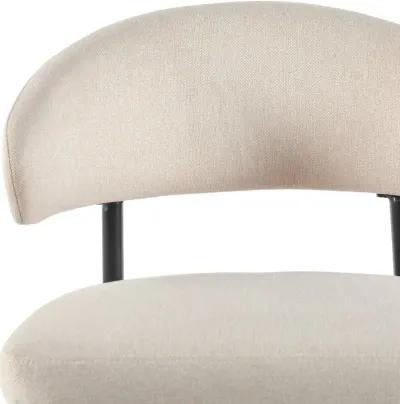 Alexis Ivory Curved Back Dining Chair - Set of 2