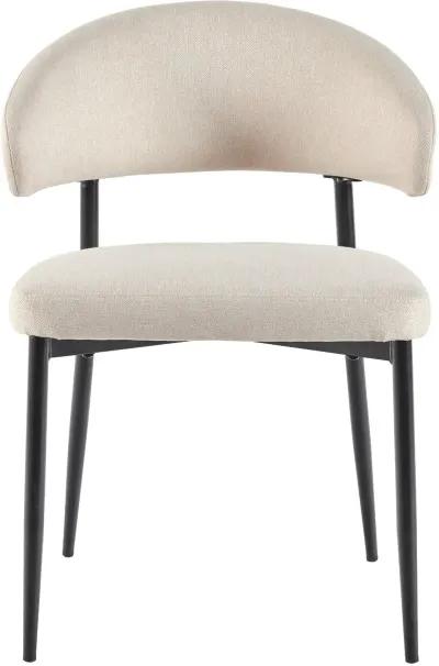 Alexis Ivory Curved Back Dining Chair - Set of 2