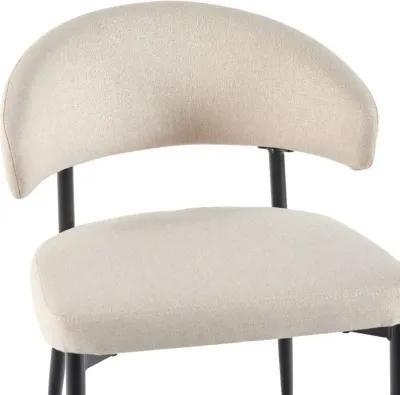 Alexis Ivory Curved Back Dining Chair - Set of 2