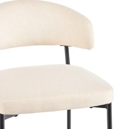 Alexis Ivory Curved Back Counter Height Stool - Set of 2