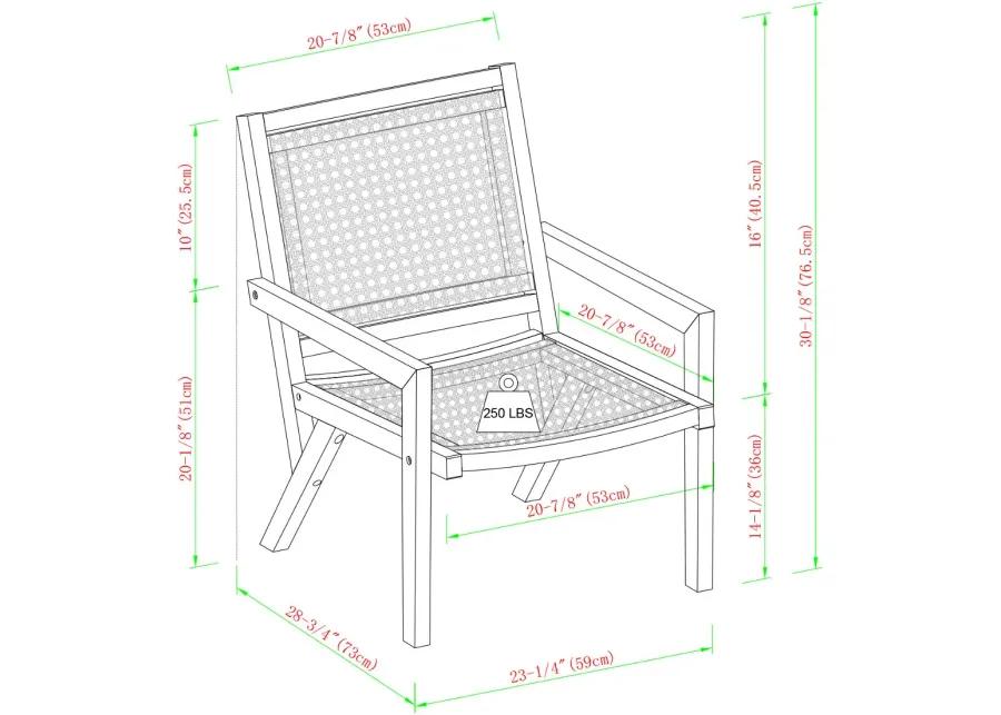 Colby Wood and Rattan Outdoor Accent Chair