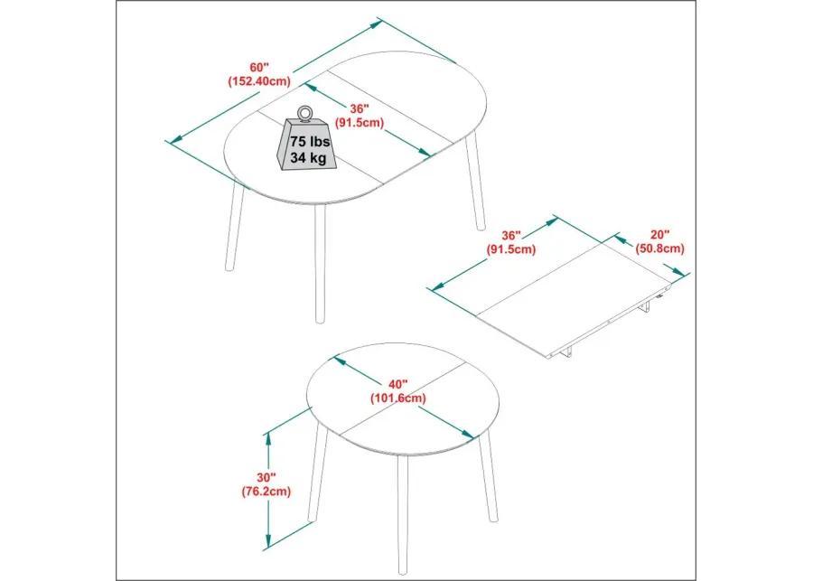 Mid Century Modern Caramel Wood Oval Dining Table