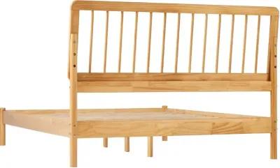 Cama Natural Wood Queen Spindle Bed