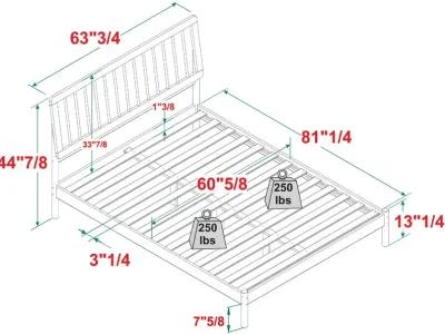 Cama Natural Wood Queen Spindle Bed