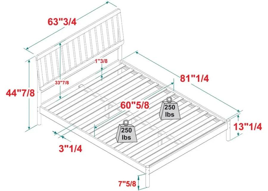 Cama Black Wood Queen Spindle Bed