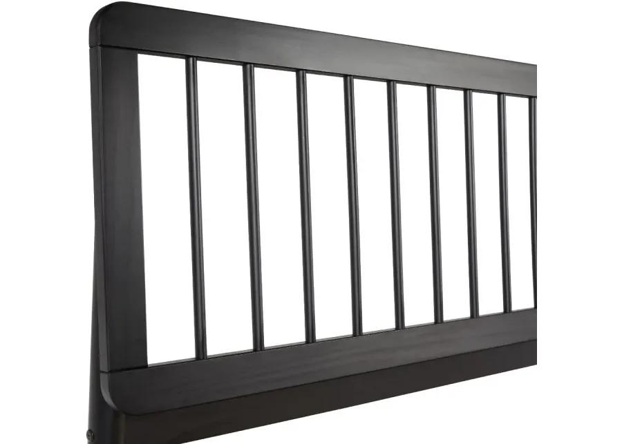 Cama Black Wood Queen Spindle Bed