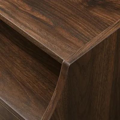 Welsh Walnut Open Top End Table with USB