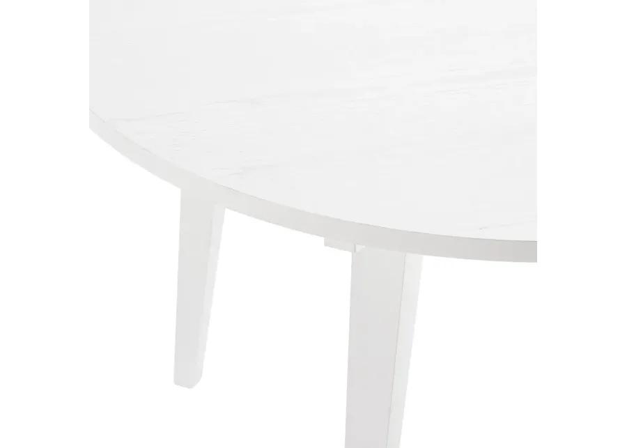 Kochi 45" White Round Japandi Dining Table